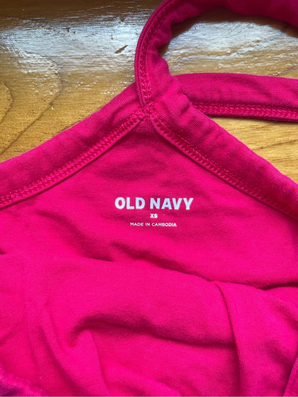 Old Navy Pink Ribbed Halter - Picture 3 of 5